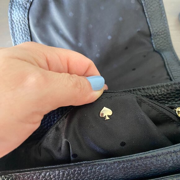 KATE SPADE Alexya Mini Black Pebbled Leather Crossbody Bag - Picture 7 of 14